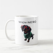 Wien-NERD Funny Dachshund Mok "wiener dog" (Links)