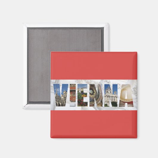 Wien Oostenrijk Oostenrijkse stadscentra Magneet (Voorkant / Achterkant)