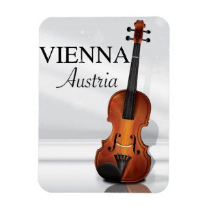 Wien Oostenrijk Violin reisposter Magneet