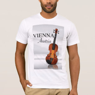 Wien Oostenrijk Violin reisposter T-shirt