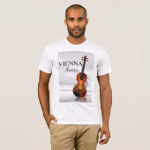Wien Oostenrijk Violin reisposter T-shirt (Voorkant volledig)