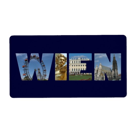 Wien Österreich Etiket (Voorkant)
