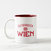 Wien Osterreich (Wenen, Oostenrijk) Tweekleurige Koffiemok (Links)