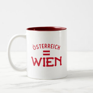 Wien Osterreich (Wenen, Oostenrijk) Tweekleurige Koffiemok