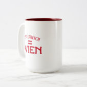 Wien Osterreich (Wenen, Oostenrijk) Tweekleurige Koffiemok (Voorkant links)