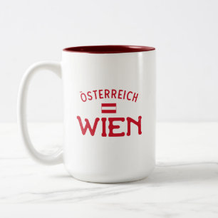 Wien Osterreich (Wenen, Oostenrijk) Tweekleurige Koffiemok