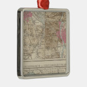 Wien, Prag, BudaPest Map Metalen Ornament (Rechts)