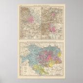 Wien, Prag, BudaPest Map Poster (Voorkant)