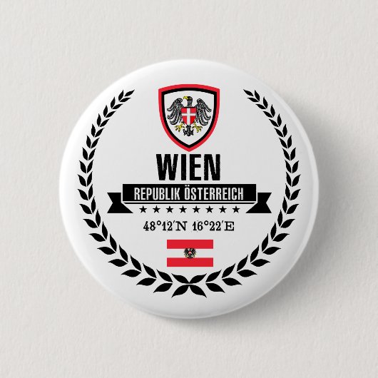 Wien Ronde Button 5,7 Cm (Voorkant)