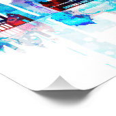 Wien skyline, Waterverf Kunst Oostenrijk Foto Afdruk (Hoek)