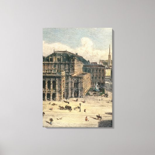 Wien State Opera House, c.1869 Canvas Afdruk (Voorkant)