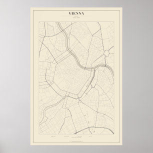 Wien Straatkaart Poster