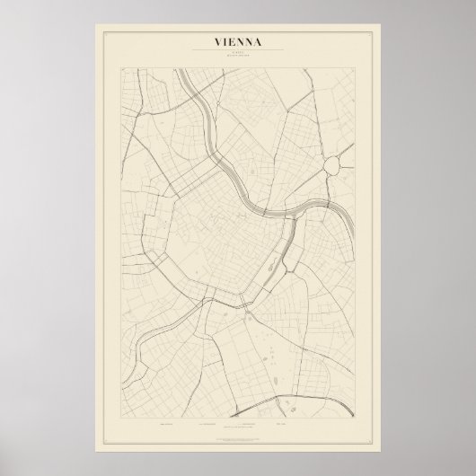 Wien Straatkaart Poster (Voorkant)