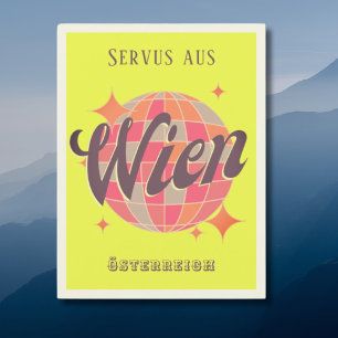 Wien Vienna Österreich Oostenrijk neon disco Brief Briefkaart