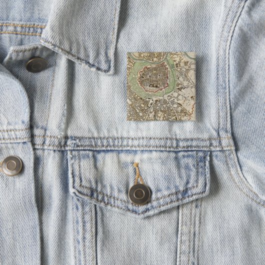 Wien Vierkante Button 5,1 Cm (In situ)