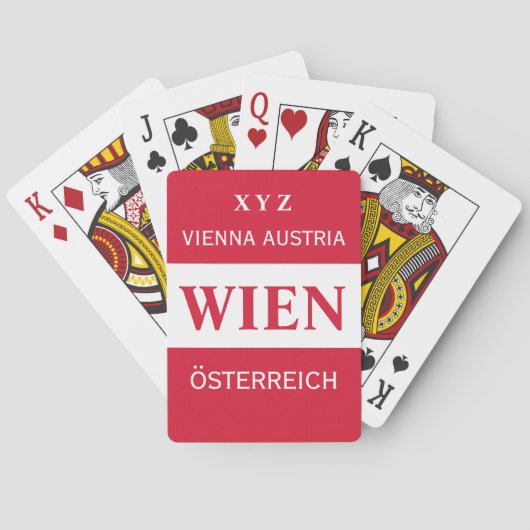 Wien - Wien - Wien - Wenen douanefonogram Speelkaarten (Achterkant)
