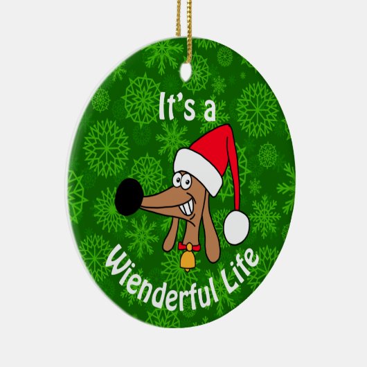 Wienderful Life Dachshund-Ornament Keramisch Ornament (Rechts)