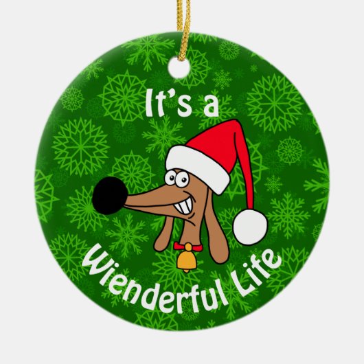Wienderful Life Dachshund-Ornament Keramisch Ornament (Voorkant)