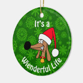 Wienderful Life Dachshund-Ornament Keramisch Ornament (Links)