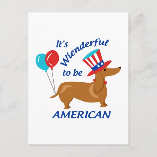Wienderful om Amerikaans te zijn Briefkaart (Voorkant)