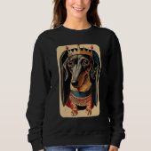 Wiener Dog Ancient Retro Dachshund 3 Trui (Voorkant)