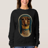 Wiener Dog Ancient Retro Dachshund 8 Trui (Voorkant)