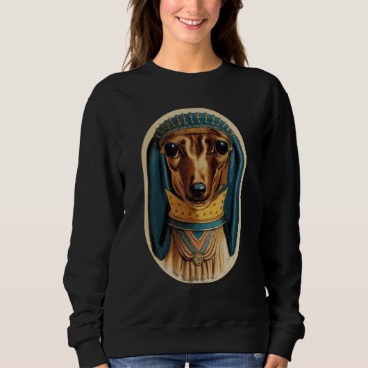 Wiener Dog Ancient Retro Dachshund 8 Trui (Voorkant)