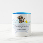 WIENER DOG BUBBLE BAD KOFFIE MOK (Center)