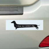 Wiener dog bumpersticker (Op auto)