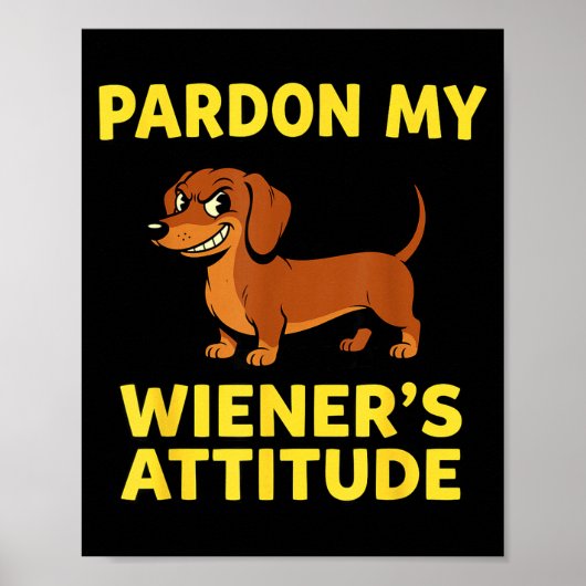 Wiener Dog Dachshund  Poster (Voorkant)