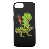 Wiener Dog Dachshund Riding T-Rex Dinosaur Case-Mate iPhone Case (Achterkant)