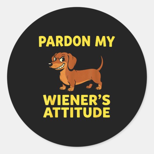 Wiener Dog Dachshund  Ronde Sticker (Voorkant)