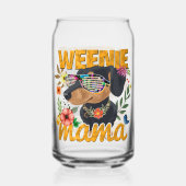 Wiener Dog Drink Glass Blikvorm Glas (Achterkant)