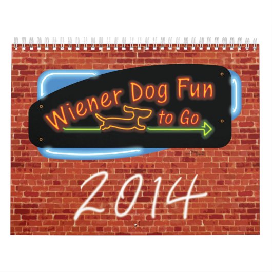 Wiener Dog Fun om mee te gaan Kalender (Hoes)