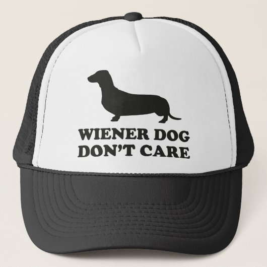 Wiener Dog geeft er niet om Trucker Pet (Voorkant)