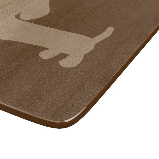 Wiener Dog Glas Snijplank Keuken Cadeau (Hoek)