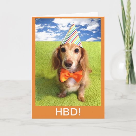 Wiener Dog HBD Kaart (Voorkant)