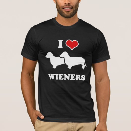 WIENER DOG: IK HOOP VAN WIENERS T-SHIRT (Voorkant)