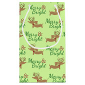 Wiener Dog-kerstcadeautas, mooi en helder Klein Cadeauzakje (Achterkant)