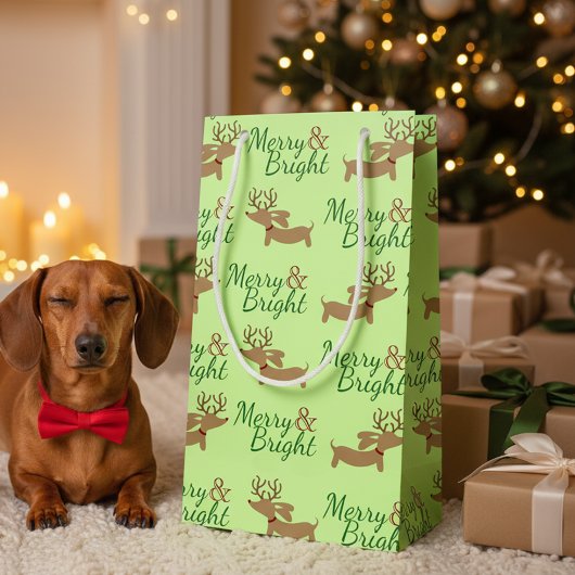 Wiener Dog-kerstcadeautas, mooi en helder Klein Cadeauzakje