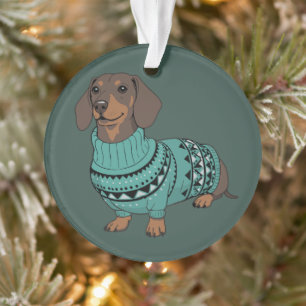 Wiener Dog Kerstmis Horrortrui Dachshund Huisdier  Ornament