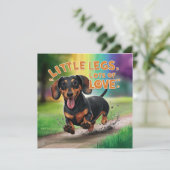Wiener Dog Kleine Poten Veel Liefde (Staand voorkant)