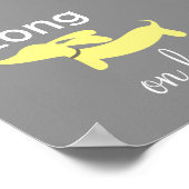 Wiener Dog Kraam Kunst Geel Geslacht Neutraal Hond Poster (Hoek)