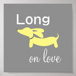 Wiener Dog Kraam Kunst Geel Geslacht Neutraal Hond Poster