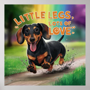 Wiener Dog Little Legs Veel liefde Poster