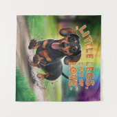 Wiener Dog Little Legs Veel liefde Wandkleed (Voorkant (horizontaal))