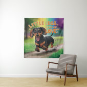 Wiener Dog Little Legs Veel liefde Wandkleed (In situ)