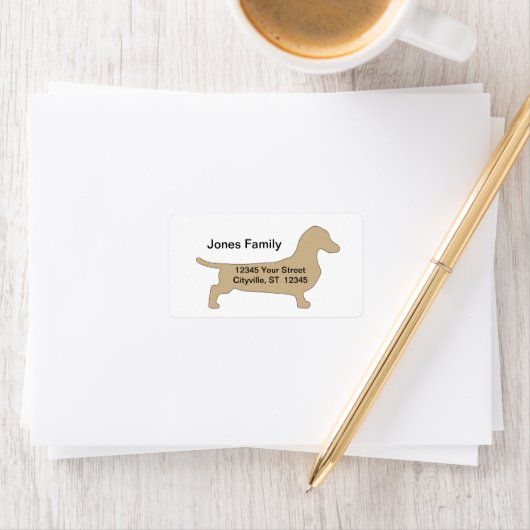 Wiener Dog Retouradreslabel Etiket (Insitu)