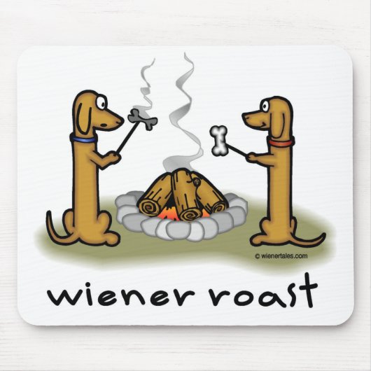 Wiener Dog Roast Mousepad Muismat (Voorkant)