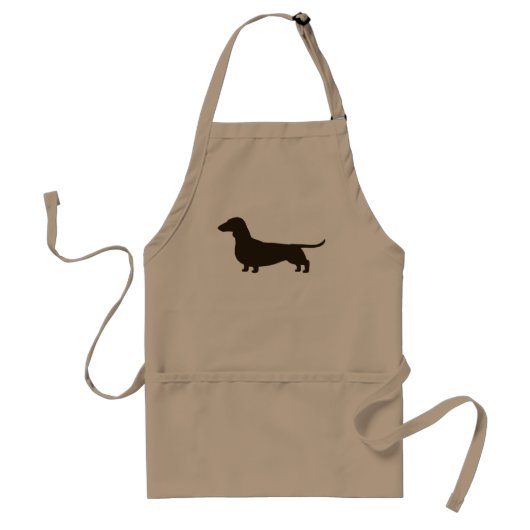 Wiener Dog Silhouette (Short Haire Dachshund) Standaard Schort (Voorkant)